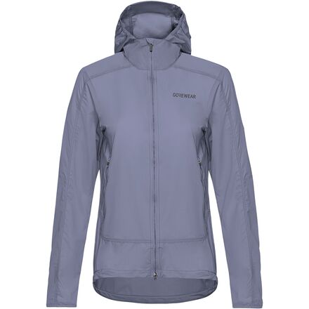 (取寄) ゴアウェア レディース ファーンフロー フーデット ウィンドブレーカー - ウィメンズ GOREWEAR women Fernflow Hooded Windbreaker - Women's Amethyst Grey｜ジェットラグ店