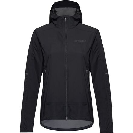 (取寄) ゴアウェア レディース ファーンフロー フーデット ウィンドブレーカー - ウィメンズ GOREWEAR women Fernflow Hooded Windbreaker - Women's Black｜ジェットラグ店