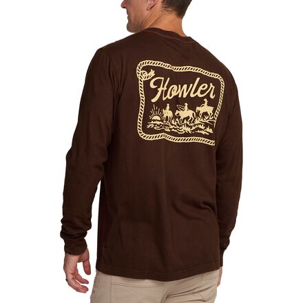 (取寄) ハウラーブラザーズ メンズ ロング-スローブ T-シャツ - メンズ Howler Brothers men Long-Sleeve T-Shirt - Men's Howler Posse-Mahogany|ジェットラグ店