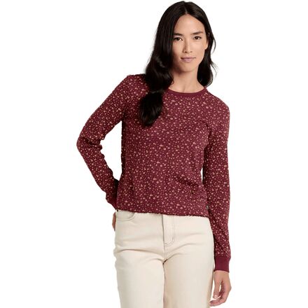 (取寄) トードアンドコー レディース フトヒル ポインテール リ ロング-スローブ クルー - ウィメンズ Toad&Co women Foothill Pointelle II Long-Sleeve Crew - Women's Port Ditsy Print