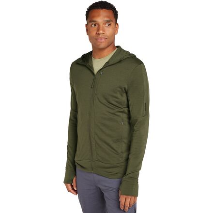 (取寄) アイスブレイカー メンズ メリノ 260 クオンタム ロング-スローブ ジップ ブーディ - メンズ Icebreaker men Merino 260 Quantum Long-Sleeve Zip Hoodie - Men's Loden