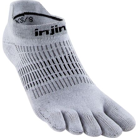 (取寄) インジンジ レディース ライトウェイト ラン ノーショー ソック - ウィメンズ Injinji women Lightweight Run No-Show Sock - Women's Gray