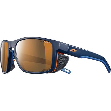 (取寄) ジュルボ シールド リアクティブ ポーラライズド サングラス Julbo Shield REACTIV Polarized Sunglasses Blue/Blue/Orange-Brown|ジェットラグ店