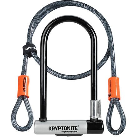 (取寄) クリプトナイト クリプトロック STD ダブル デッドボルト U-ロック + 120cm ケーブル Kryptonite KryptoLok STD Double Deadbolt U-Lock + 120cm Cable Black/Grey｜ジェットラグ店