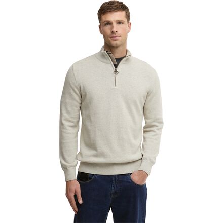 (取寄) バブアー メンズ コットン 1/2-ジップ セーター - メンズ Barbour men Cotton 1/2-Zip Sweater - Men's Neutral