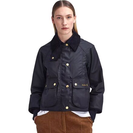 (取寄) バブアー レディース クロップド ビードネル ワックス ジャケット - ウィメンズ Barbour women Cropped Beadnell Wax Jacket - Women\'s Black/Classic|ジェットラグ店