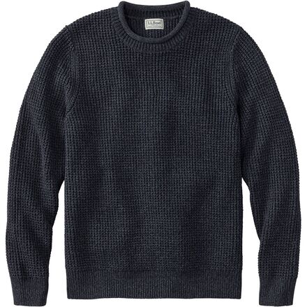 (取寄) エルエルビーン メンズ ビーンズ オーガニック ワッフル ロールネック クルー セーター - メンズ L.L.Bean men Bean's Organic Waffle Rollneck Crew Sweater - Men's Faded Black