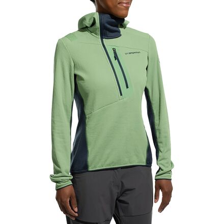 (取寄) スポルティバ レディース ビッグ ウォール プルオーバー ブーディ - ウィメンズ La Sportiva women Big Wall Pullover Hoodie - Women's Aspen Green/Night Sky｜ジェットラグ店