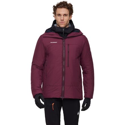 (取寄) マムート メンズ ライム プロ ビレイ イン フーデット ジャケット - メンズ Mammut men Rime Pro Belay IN Hooded Jacket - Men's Vin/Black