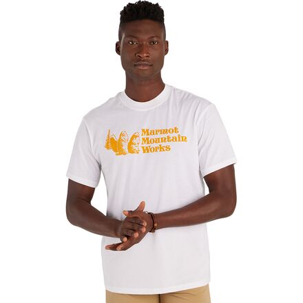 (取寄) マーモット メンズ MMW ヘビーウェイト T-シャツ - メンズ Marmot men MMW Heavyweight T-Shirt - Men's White