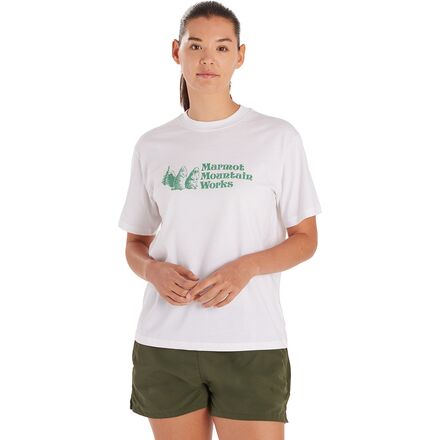(取寄) マーモット レディース MMW ショートスリーブ T-シャツ - ウィメンズ Marmot women MMW Short-Sleeve T-Shirt - Women's White