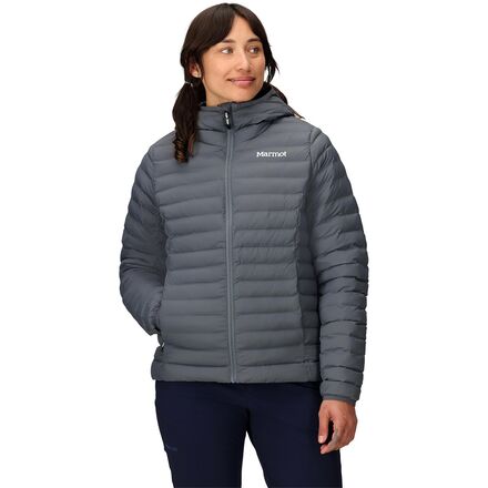 (取寄) マーモット レディース エコー フェザーレス ブーディ - ウィメンズ Marmot women Echo Featherless Hoodie - Women's Steel Onyx|ジェットラグ店