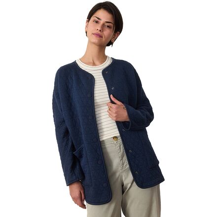 (取寄) マリンレイヤー レディース コルベット ロングライン ジャケット - ウィメンズ Marine Layer women Corbet Longline Jacket - Women\'s Indigo Heather