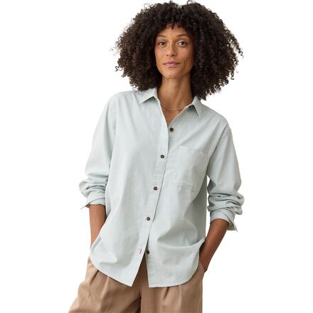 (取寄) マリンレイヤー レディース アビー リラックスド-フィット オックスフォード ヤーンダイ シャツ - ウィメンズ Marine Layer women Abbey Relaxed Oxford Yarn-Dye Shirt - Women's Green/White Stripe 22,774円