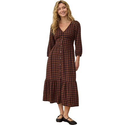 (取寄) マリンレイヤー レディース メーヴ デライトフル ウール ドレス - ウィメンズ Marine Layer women Maeve Delightful Wool Dress - Women's Cappucino/Black Gingham