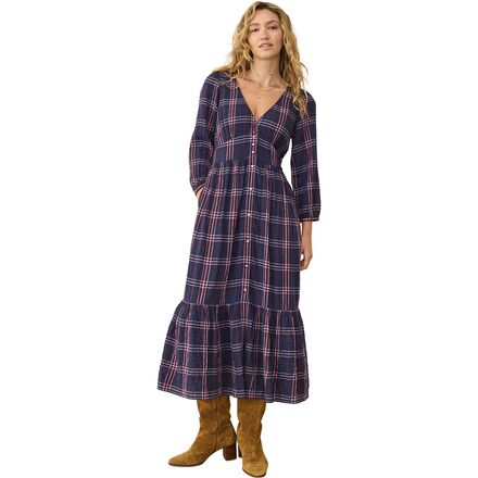 (取寄) マリンレイヤー レディース メーヴ デライトフル ウール ドレス - ウィメンズ Marine Layer women Maeve Delightful Wool Dress - Women's Indigo Plaid