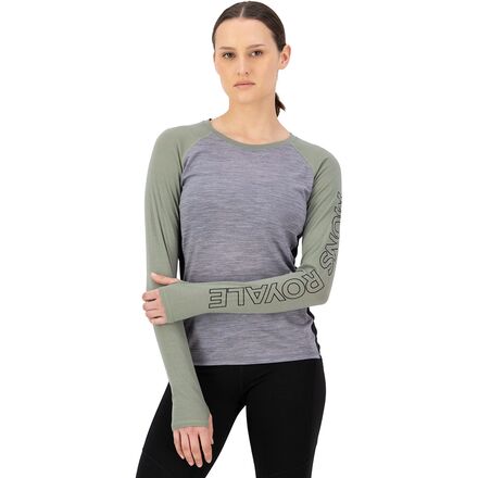(取寄) モンスロイヤル レディース ベラ テック ロング-スローブ トップ - ウィメンズ Mons Royale women Bella Tech Long-Sleeve Top - Women's Willow