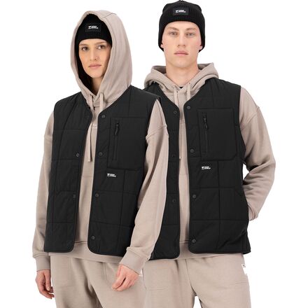 (取寄) モンスロイヤル スタッカー メリノ インサレーテッド ベスト Mons Royale Stacker Merino Insulated Vest Black/Basil