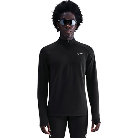 (取寄) ナイキ メンズ リペル ウィンターライズド ストライド ハーフ-ジップ トップ - メンズ Nike men Repel Winterized Stride Half-Zip Top - Men's Black/Reflective Silv｜ジェットラグ店