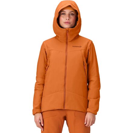 (取寄) ノローナ レディース モア サーモ60 ジャケット - ウィメンズ Norrona women More Thermo60 Aero200 Jacket - Women's Gold Flame｜ジェットラグ店