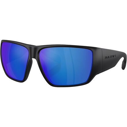 (取寄) ネイティブ アイウェア サイトキャスター 2 ポーラライズド サングラス Native Eyewear Sightcaster 2 Polarized Sunglasses Matte Black/Blue Reflex Polarized