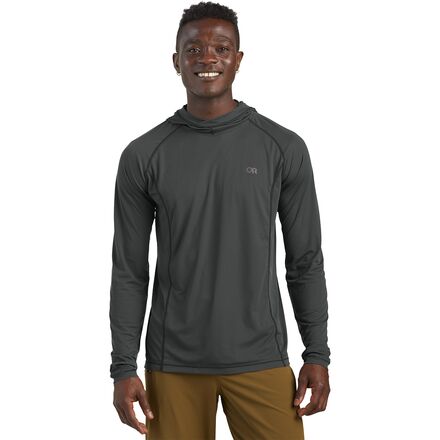 (取寄) アウトドア リサーチ メンズ エコー フーデット ロング-スローブ シャツ - メンズ Outdoor Research men Echo Hooded Long-Sleeve Shirt - Men's Storm|ジェットラグ店