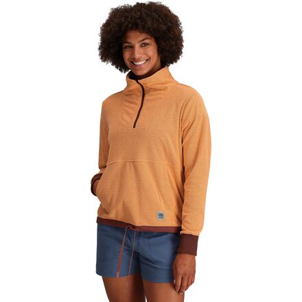 (取寄) アウトドア リサーチ レディース トレイル ミックス 1/4-ジップ プルオーバー - ウィメンズ Outdoor Research women Trail Mix 1/4-Zip Pullover - Women's Orange Fizz/Brick