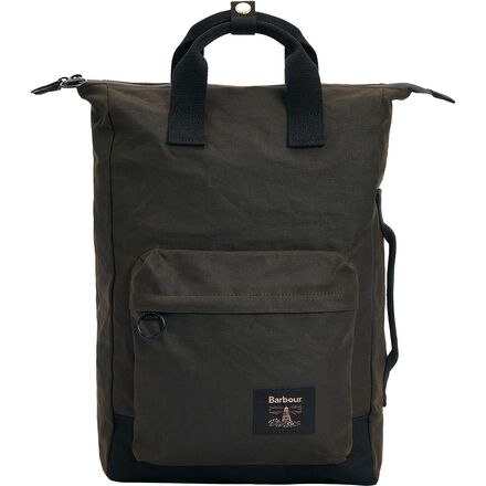 (取寄) バブアー フィールド ワックス ジップ バックパック Barbour Field Wax Zip Backpack Olive/Black
