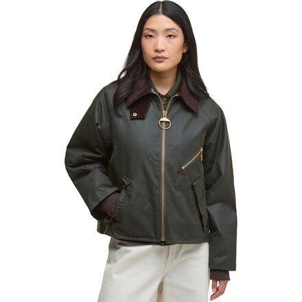 (取寄) バブアー レディース アーリーン ワックス ジャケット - ウィメンズ Barbour women Arlene Wax Jacket - Women's Fern/Ancient Tartan｜ジェットラグ店
