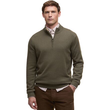 (取寄) バブアー メンズ ケルソン 1/2-ジップ ニット ジャンパー - メンズ Barbour men Kelson 1/2-Zip Knitted Jumper - Men's Olive