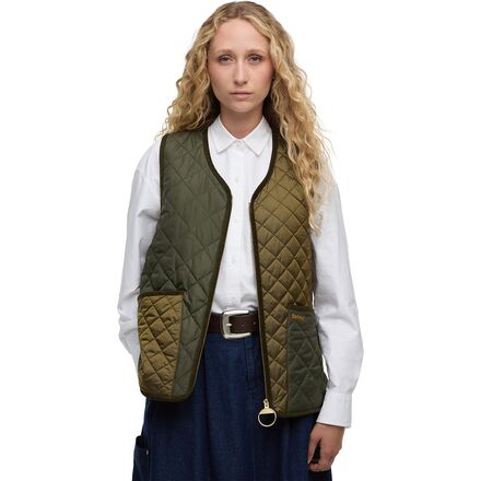 (取寄) バブアー レディース ジレ - ウィメンズ Barbour women Heslerton Gilet - Women's Golden Olive/Olive/Ancient Tartan