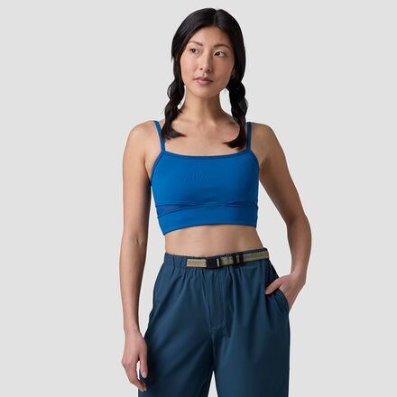 (取寄) バックカントリー ディスティネーション スクエア ネック ブラ トップ - ウィメンズ Backcountry Destination Square Neck Bra Top - Women’s Tori Blue