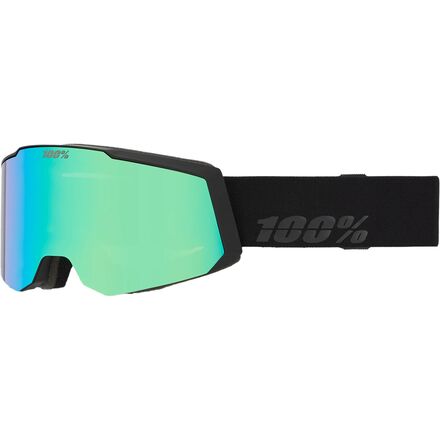 (取寄) 100% スノークラフト S ゴーグル 100% Snowcraft S Goggle Black/Green/Mirror Green