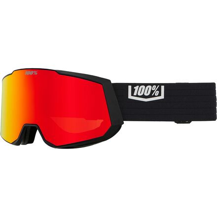 (取寄) 100% スノークラフト Xl ゴーグル 100% Snowcraft XL Goggle Black/Red/Mirror Red｜ジェットラグ店