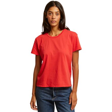 (取寄) レディース ハーレー コットン ボクシー クルー T-シャツ - ウィメンズ perfectwhitetee women Harley Cotton Boxy Crew T-Shirt - Women's Poppy Red｜ジェットラグ店
