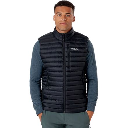 (取寄) ラブ メンズ マイクロライト ベスト - メンズ Rab men Microlight Vest - Men's Black｜ジェットラグ店