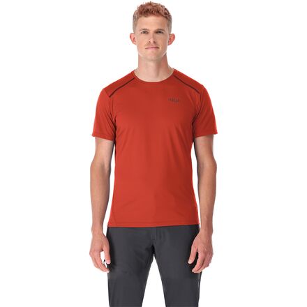 (取寄) ラブ メンズ フォース ショートスリーブ T-シャツ - メンズ Rab men Force Short-Sleeve T-Shirt - Men's Tuscan Red｜ジェットラグ店