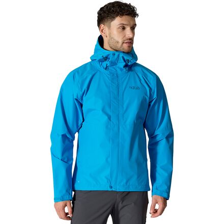 (取寄) ラブ メンズ ダウンポアー ジャケット - メンズ Rab men Downpour Jacket - Men's Maya Blue|ジェットラグ店
