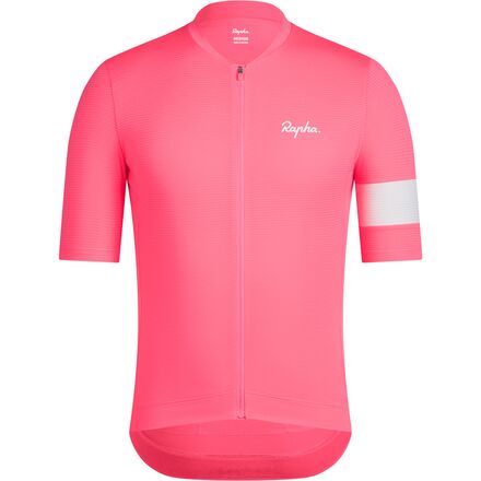 (取寄) ラファ メンズ コア ライトウェイト ジャージ - メンズ Rapha men Core Lightweight Jersey - Men's High-Vis Pink/White Alyssum
