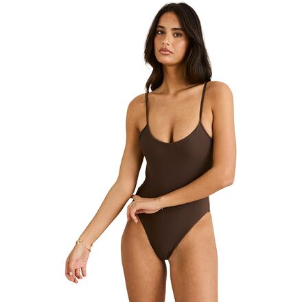 (取寄) リズム レディース クラシック ミニマル ワンピース スイムスーツ - ウィメンズ Rhythm women Classic Minimal One-Piece Swimsuit - Women's Chocolate