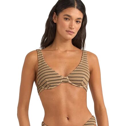(取寄) リズム レディース ソル ストライプ アンダーワイヤー ビキニ トップ - ウィメンズ Rhythm women Sol Stripe Underwire Bikini Top - Women's Black