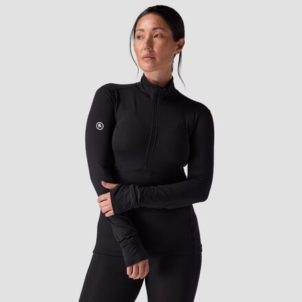 (取寄) バックカントリー レディース パインズ ベースレイヤー― 1/4-ジップ トップ - ウィメンズ Backcountry women Pines Microgrid Ultra-Lt Baselayer 1/4-Zip Top - Women's Black