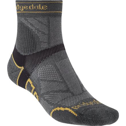 (取寄) ブリッジデール トレイル ラン ライトウェイト T2 メリノ パフォーマンス 3/4 クルー ソック Bridgedale Trail Run Lightweight T2 Merino Performance 3/4 Crew Sock Gunmetal