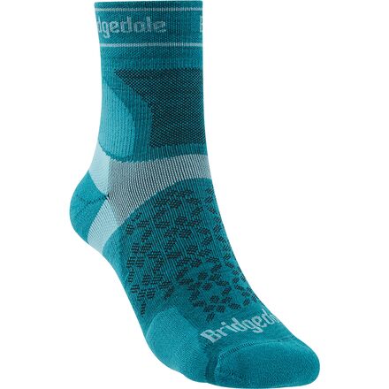 (取寄) ブリッジデール レディース トレイル ラン UL T2 メリノ パフォーマンス 3/4 クルー ソック - ウィメンズ Bridgedale women Trail Run UL T2 Merino Performance 3/4 Crew Sock - Women's Teal