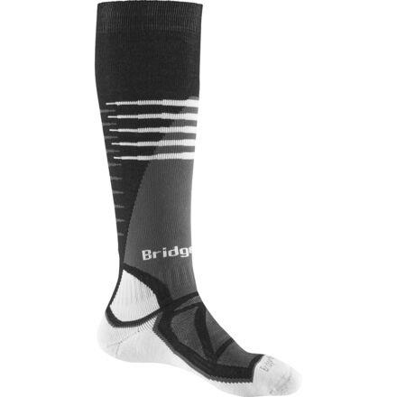 (取寄) ブリッジデール メンズ スキー ミッドウエイト メリノ パフォーマンス ソック - メンズ Bridgedale men Ski Midweight Merino Performance Sock - Men's Black