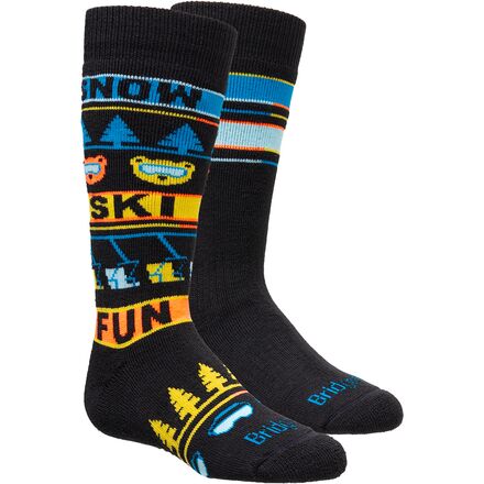 (取寄) ブリッジデール キッズ スキー メリノ ソック - 2-パック - キッズ Bridgedale kids Ski Merino Sock - 2-Pack - Kids' Black|ジェットラグ店