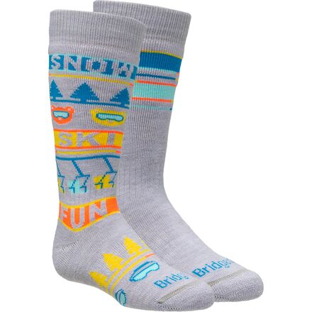 (取寄) ブリッジデール キッズ スキー メリノ ソック - 2-パック - キッズ Bridgedale kids Ski Merino Sock - 2-Pack - Kids' Grey|ジェットラグ店