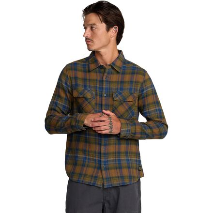 (取寄) ルーカ メンズ デイシフト ロング-スローブ フランネル - メンズ RVCA men Dayshift Long-Sleeve Flannel - Men's Olive｜ジェットラグ店