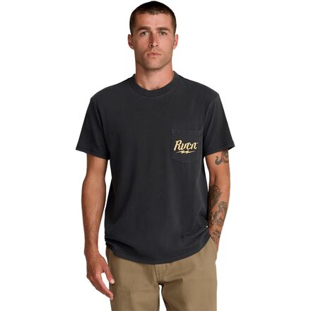 (取寄) ルーカ メンズ ルーカ ショック ポケット ショートスリーブ T-シャツ - メンズ RVCA men Rvca Shock Pocket Short-Sleeve T-Shirt - Men's Black