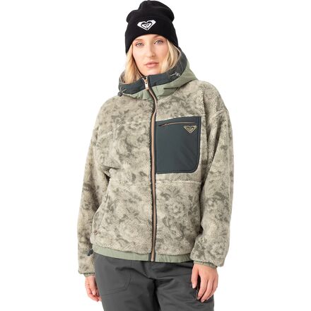 (取寄) ロキシー レディース エベレスト フル-ジップ フーデット シェルパ - ウィメンズ Roxy women Everest Full-Zip Hooded Sherpa - Women's Olive Combo